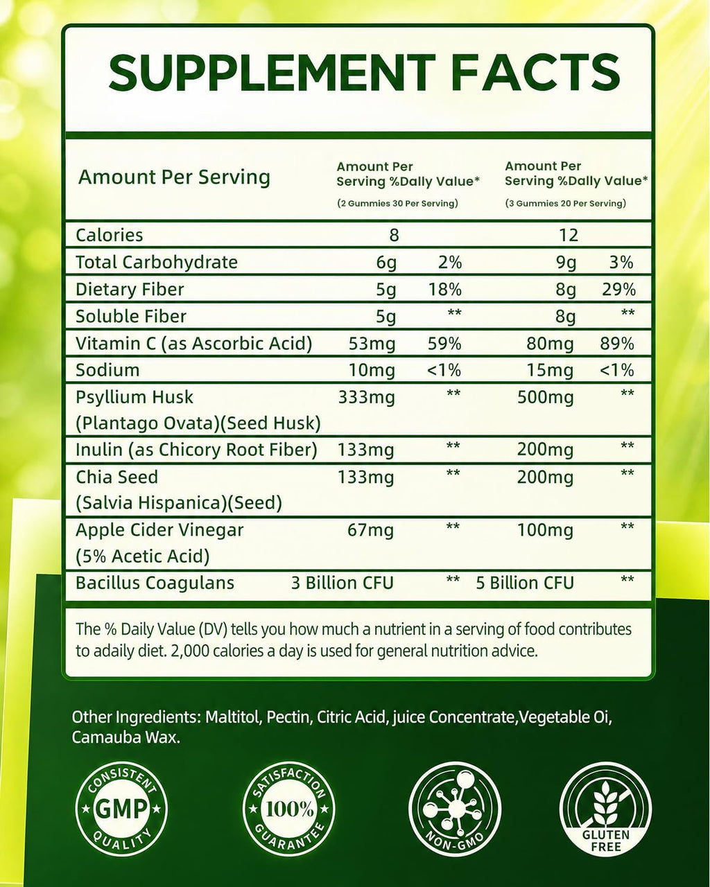 Probiotic Fiber Gummies-60 Gummies