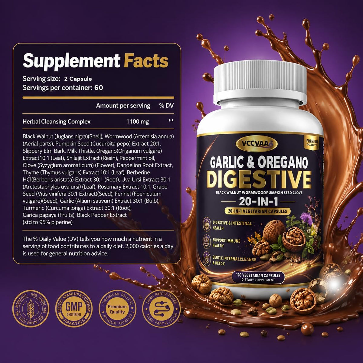 Parasite Cleanse for Humans with Wormwood Capsule
