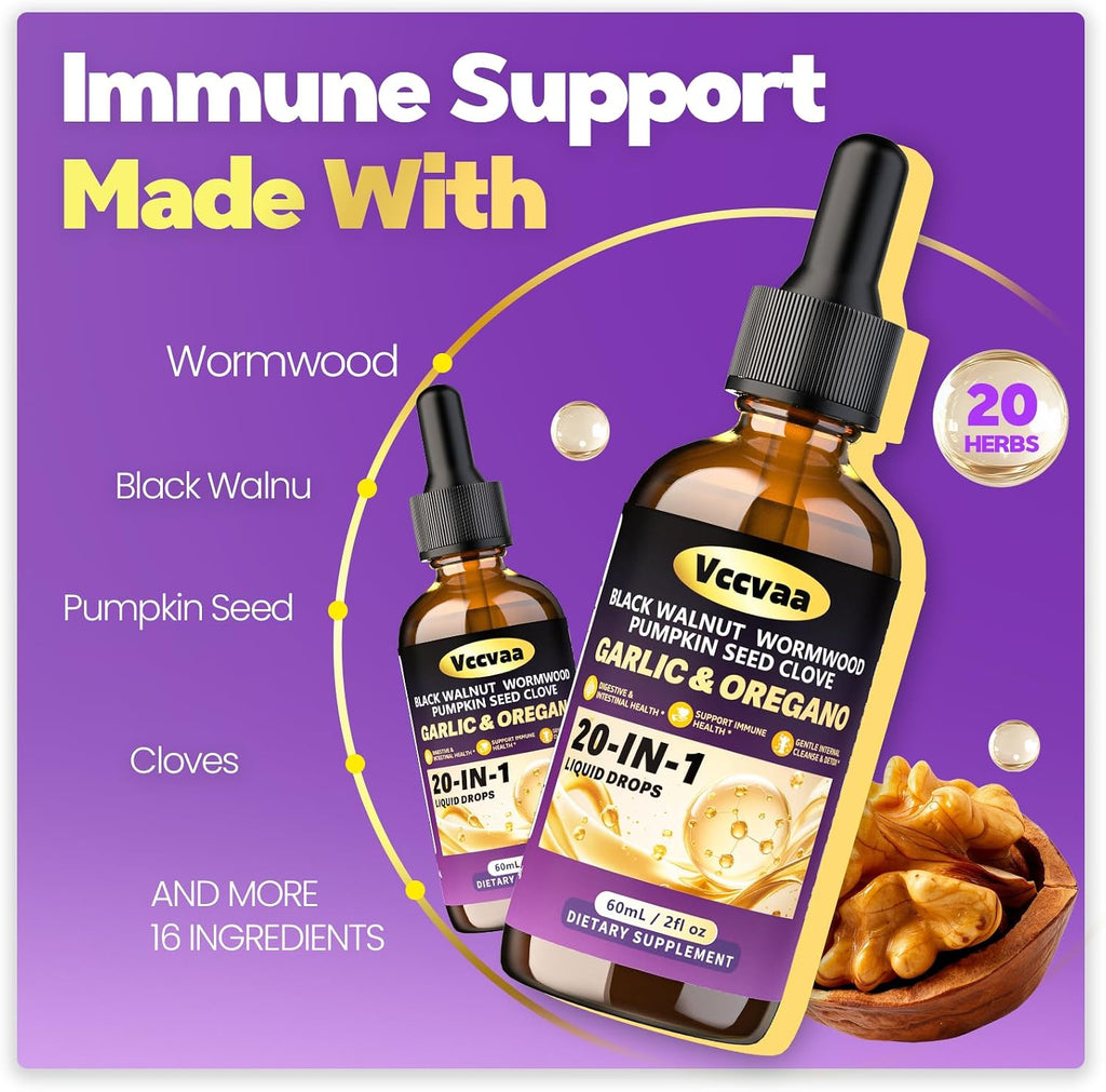 20-in-1 Wormwood Black Walnut Clove Parasite Cleanse-2FL Oz