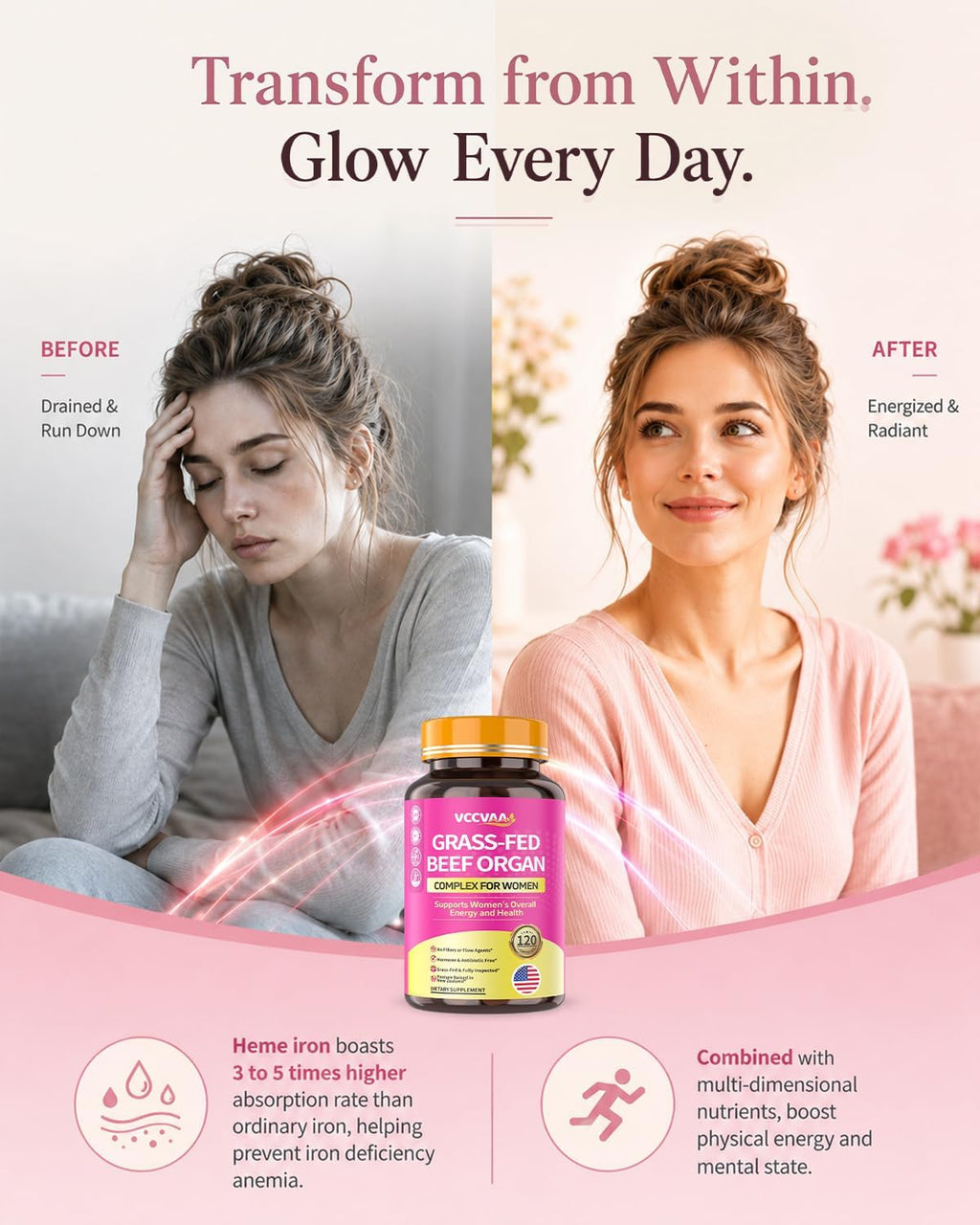 Beef Organ Supplement for Women-120 Caps