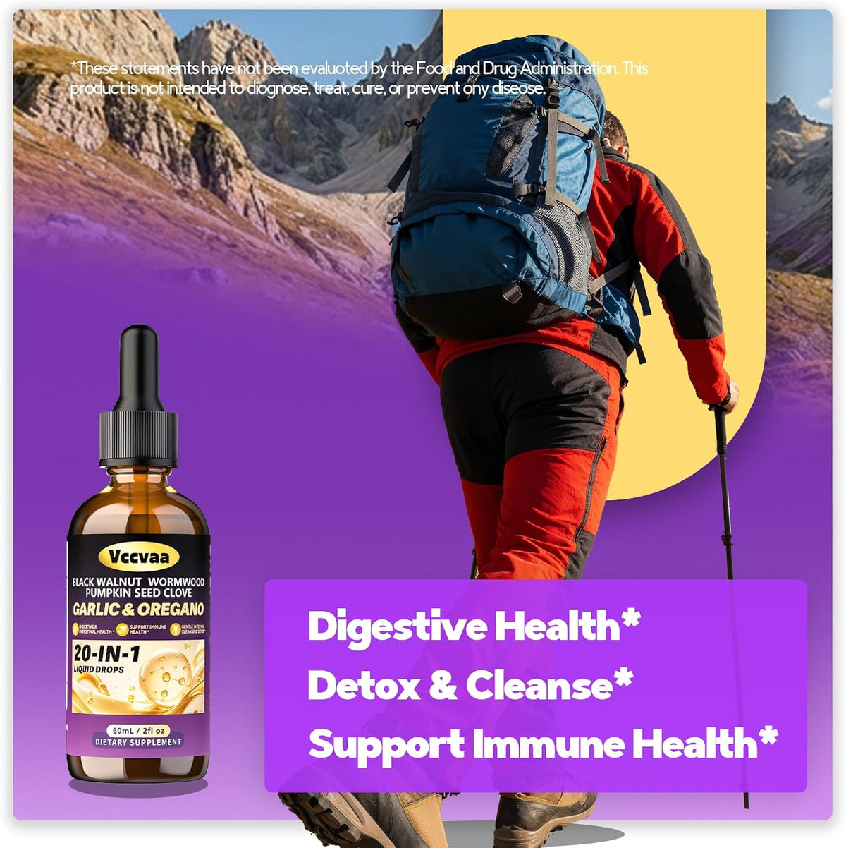 20-in-1 Wormwood Black Walnut Clove Parasite Cleanse-2FL Oz