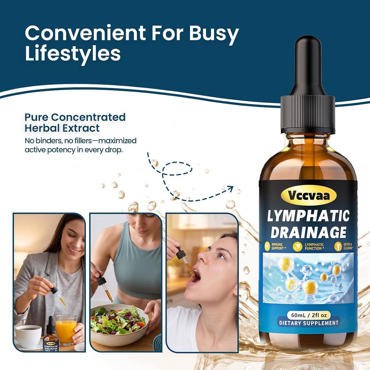 11 in 1 Herbal Lymphatic Drainage Supplement with Burdock-2FL Oz