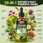 20+ Ingredients Lymph & Liver Cleanse Liquid Drops, Lymphatic Drainage Drops, Natural Herbal Complex with Milk Thistle, Echinacea, Fucoxanthin - Gentle Detox & Immune Support, 2 Fl Oz
