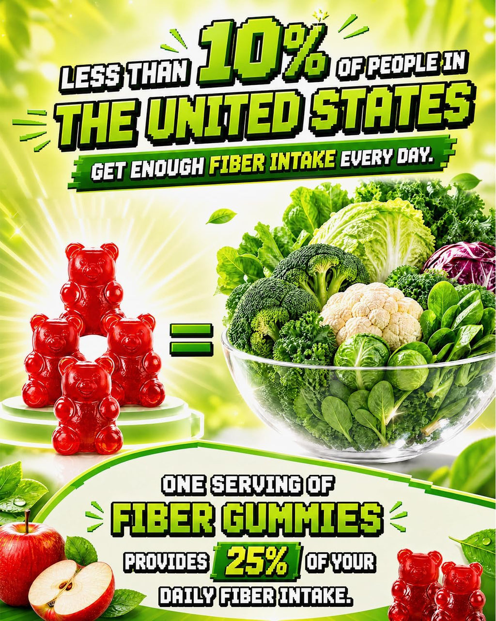 Probiotic Fiber Gummies-60 Gummies