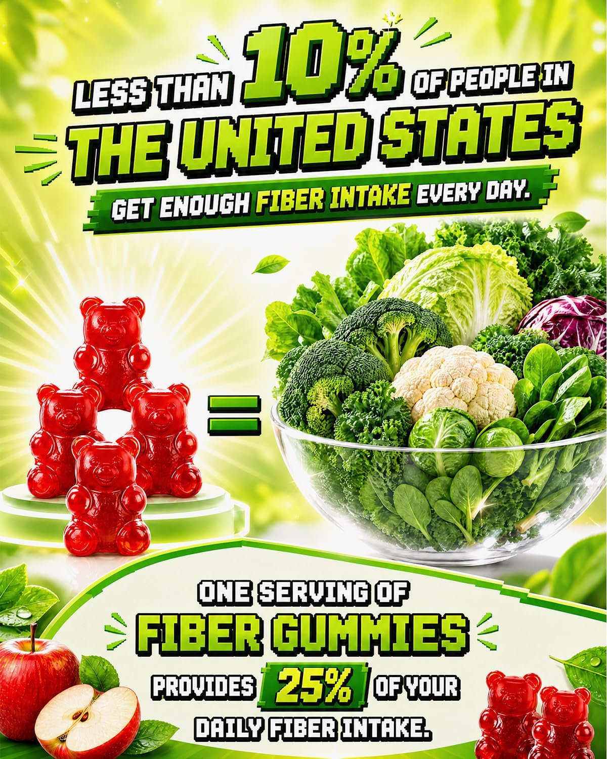 Probiotic Fiber Gummies-60 Gummies